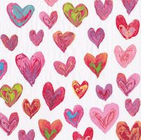 Valentine's Day Decorations Paper Napkins Heart Decorations Happy Hearts by Caspari Pk 40
