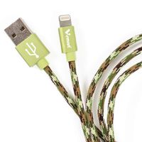 V-SMART 3.3ft Premium Double-Braided Nylon Lightning Cable, Apple MFi Certified for iPhone(Camouflage Green)