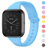 DAIKA Silicone Bands Compatible with Fitbit Versa 2/ Versa/Versa Lite Slim Soft Replacement Wristband Waterproof Sport Strap for Women and Men