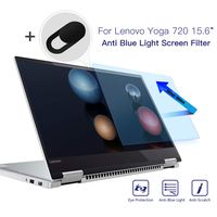 Screen Protector Filter for 15.6" Lenovo Yoga 720, Anti Blue Light Screen Protector Eye Protection Filter Anti Glare for 15.6" Lenovo Yoga 720 2-in-1 Touch Screen Laptop with Webcam Cover
