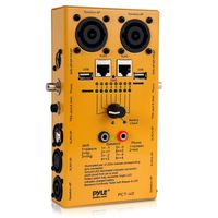 12-Plug Pro Audio Cable Tester - 12-in-1 Line Finder, Continuity Checker, Wire Tracker w/ Internal Battery, LED Light Indicator - Supports 12 Types of Cables, USB, RJ45, XLR, and More - Pyle PCT40