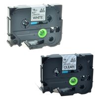 NineLeaf 2 Pack Combo Set 18mm Standard Laminated P touch TZ TZe Label Tapes Compatible for Brother P-touch TZe141 TZe-141 TZ141 TZ241 PT D400 pt-1880 PT P700 Pt-2730 and More 3/4 Inch x 26.2 Feet