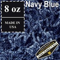 Mighty Gadget (R) 1/2 LB Navy Blue Crinkle Cut Paper Shred Filler for Gift Wrapping & Basket Filling