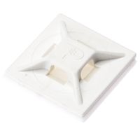 Panduit ABMM-A-C Adhesive Backed Cable Tie Mount, 4-Way Mount, Pre-Installed Adhesive, Indoors Environment, ABS, Rubber Mounting Method, White (Pack of 100)