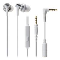 Audio-Technica ATH-CKM500ISWH In-Ear Headphones for Smartphone - White