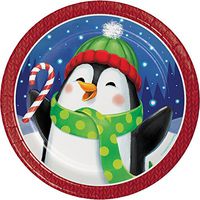 Creative Converting 8-Count Sturdy Style Dessert/Small Paper Plates, Winter Fun