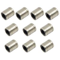 ReliaBot 10PCs LM8SUU Linear Ball Bearing Nickel Plated 8mm x 15mm x 17mm for 8mm Linear Motion Shaft for 3D Printer and CNC Machine