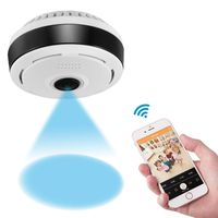 360 Degree Panoramic Camera WiFi Indoor IP Camera with Clear Night Vision 2-way Audio Motion Detection 960P Home Security Camera System for Baby Kids with iOS/Android APP for Remote Monitoring
