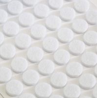 Rok Hardware Heavy Duty Self-Adhesive Felt Pad Bumpers, 3/8" Diameter, 1/8" Height, Round, White, Pack of 168 - ROKFELTP38WHT