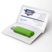 StoreSMART - USB Flash Drive & Business Card Holders - Folding - White - 10-Pack (RPP2915-W-FLASH-10)