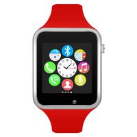 Padgene Bluetooth Smartwatch,Touchscreen Wrist Smart Phone Watch Sports Fitness Tracker with SIM SD Card Slot Camera Pedometer Compatible with iPhone iOS Android for Kids Men Women (Red)