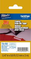 2/Pack Genuine Brother 1/2" (12mm) Navy Blue on White Iron on fabric TZe P-touch Tape for Brother PT-D210, PTD210 Label Maker