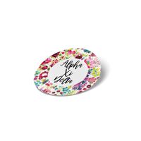 Alpha Xi Delta Sorority Water Color Flowers Floral Sticker Decal Laptop Water Bottle Car (Circle)