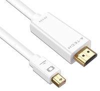 A-tech 25ft Mini Displayport (Mini Dp) to Hdmi Male Adapter Cable for Apple Macbook, Macbook Pro, Macbook Air (7.5m / 25ft)in Abs-white
