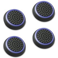 Fosmon [Set of 4] Analog Stick Joystick Controller Performance Thumb Grips for PS4 | PS3 | Xbox One | Xbox 360 | Wii U (Black & Blue)