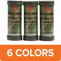 Arcturus Camo Face Paint Sticks - 6 Camouflage Colors in 3 Double-Sided Tubes | Compact Camo Concealment for Hunting, Paintball, Airsoft or Military Use