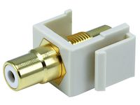 Monoprice 106556 Keystone Jack-Modular RCA with White Center, Ivory