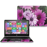 Mightyskins Skin Compatible with Hp Pavilion X360 15" (2017) - Purple Flowers | Protective, Durable, and Unique Vinyl Decal Wrap Cover | Easy to Apply, Remove, and Change Styles | Made in The USA
