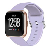 Veiai Sport Bands Compatible with Fitbit Versa,Soft Rubber Wristbands Versa Accessories for Women and Men (Purple)