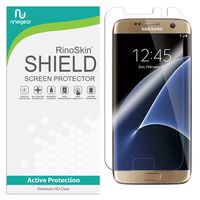 RinoGear Screen Protector for Samsung Galaxy S7 Edge Case Friendly Samsung Galaxy S7 Edge Screen Protector Accessory Full Coverage Clear Film