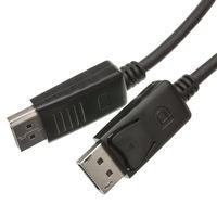 DisplayPort v1.2 Video Cable, 17.28 Gbit/s Data Rate for up to 4k@75Hz, DisplayPort Male, 10 Foot