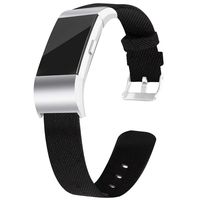 VEAQEE Compatible with Charge 2 Bands Soft Classic Breathable Replacement Woven Fabric Accessory Strap for Women Men Large Small