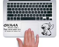 Stitch Ohana Means Family Disney - Trackpad Apple Macbook Laptop Vinyl Sticker Decal