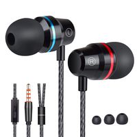 Earbuds Ear Buds Wired Earphones Earbuds with Mic 3.5mm in Ear Earbud Headphones with Microphone Stereo Noise Isolating Compatible Android Cell Phones,Samsung,HTC,MP3