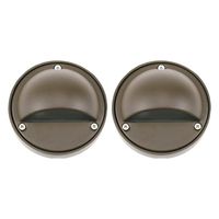 Lumina Low Voltage Landscape Lighting Cast-Aluminum Outdoor Deck and Step Light Warm White 10W G4 Halogen Bulb Included Garden Yard Decoration Lights for Stair Pathway Walkway Bronze DSL0101-BZ2 (2PK)