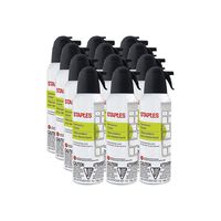 STAPLES 2104815 Electronics Air Dusters, Bitterant, 12/PK