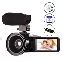 Video Camera Camcorder, Aasonida Touch Screen Vlogging Camera with Infrared Night Vision FHD 1080P 30FPS Digital Camera with Microphone 32GB SD Card Remote Control Wide Angle Lens