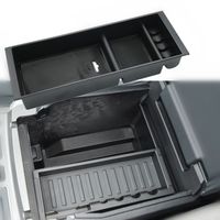 Oceson Center Console Armrest Insert Organizer ABS Tray Pallet Storage Box Container with USB Hole for Ford F150 2015 2016 2017 2018 2019