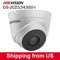 HIKVISION 4MP Outdoor Security POE IP Camera DS-2CD1343G0-I, 2.8mm Fixed Lens Dome Camera, Smart IR, H.265+, WDR DNR, IP67