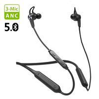 [2020 New] Avantree NB17 Bluetooth 5.0 Neckband Active Noise Cancelling Earbuds, ANC Headphones with 3 Microphones, IPX5 Waterproof Earphone with CVC 8.0 Mic, Up to 24H Standby time with Only ANC ON