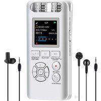 Digital Voice Recorder for Lectures - Aomago 8GB Voice Activated Recorder Portable Dictaphone Sound Audio Recording Device Support Line in, External Mic
