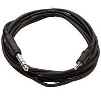 Seismic Audio - SA-iERQM10 - 1/8" (3.5mm) Stereo Male to 1/4" Male Patch Cable - 10 Foot