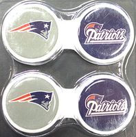California Accessories New England Patriots 2 Pack Contact Lens Case
