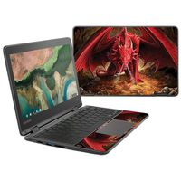 MightySkins Skin Compatible with Lenovo 300e Chromebook 11.6" (2018) - Angry Dragon | Protective, Durable, and Unique Vinyl Decal wrap Cover | Easy to Apply, Remove | Made in The USA