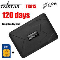 TKSTAR GPS Tracker for Vehicles,(Free SIM) 120 Days Long Standy Car GPS Tracker Strength Magnet For Motorcycle Trucks Anti Theft Alarm TK915