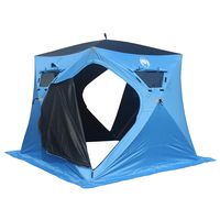 Nordic Legend 4 Person Portable Ice Fishing Shelter with 2 Big Doors-Diamond Door Guard System