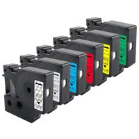 Compatible DYMO D1 Labels Tape 45010 45013 45016 45017 45018 45019 D1 Refills Tape 1/2 Inch x 23 Feet 12mm x 7m for DYMO LabelManager 160 280 450 210D 420P 220P 360D, Combo Set 6-Pack