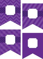 Creative Teaching Press Purple Pennant 10-Inch Designer Cut-Outs (CS91112)