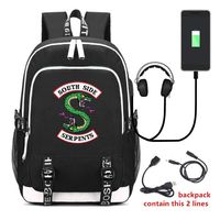 Riverdale Backpack Student School Book Bag Laptop Backpack Casual Dapack Bookbag with USB Charging Port