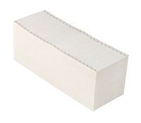 MACO Pinfeed Hi-Speed Continuous White Labels, 3-1/2 x 1-7/16 Inches, 4.25 Inch Carrier Width, 5000 Per Box (42-296)