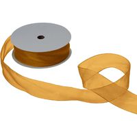Jillson Roberts Bulk 1-1/2-Inch Sheer Ribbon Available in 16 Colors, Gold, 100 Yard Spool (BFR3215)