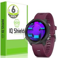 IQ Shield Screen Protector Compatible with Garmin Forerunner 245 (6-Pack) LiquidSkin Anti-Bubble Clear Film