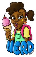 Stranger Things Erica Nerd Decal - for Cars, Laptops, and More! - Use Inside or Outside - Sicks to Any Flat Smooth Surface