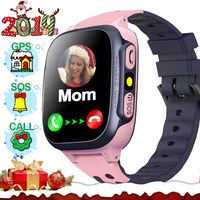 Kids Smart Watch GPS Tracker for Boys Girls with 1.44'' HD Touch Screen Two Way Call SOS Camera Math Game Voice Chat Wrist Watch iOS Android Students Learning Toys Xmas Holiday Birthday Gifts (6.Pink)