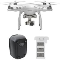 DJI Phantom 3 Advanced Quadcopter Drone with 2.7K Camera and 3-Axis Gimba Bundle with Carbon Fiber Design Hardshell Backpack for DJI Phantom 3 and Phantom 3 Intelligent Flight Battery