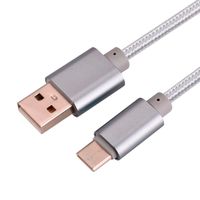 GBSELL 1M USB-C USB 3.1 Type C Data Charge Charging Cable for ZTE Zmax Pro Z981/Google Pixel XL (Gray)